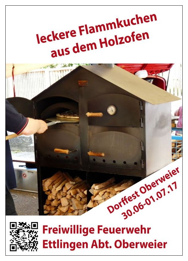 Flammkuchen auf dem Dorffest Oberweier 30.06.-01.07.2017